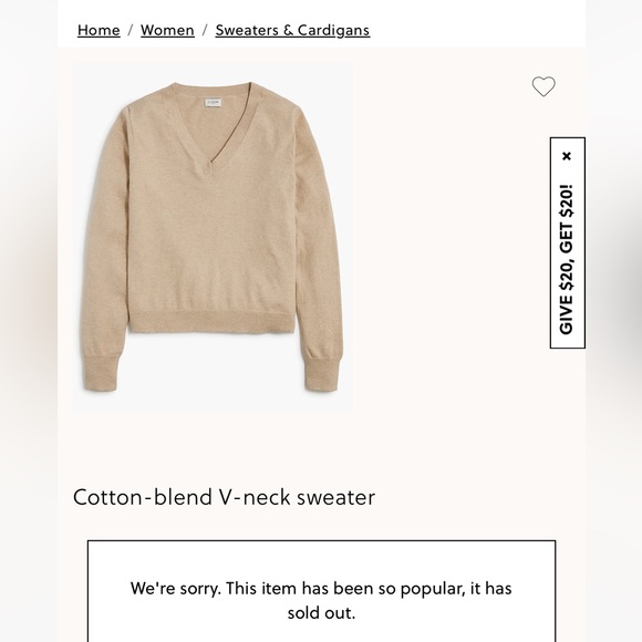 J. Crew cotton v neck sweater size Medium - Picture 2 of 7